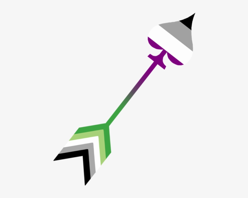 It's An Ace Of Spades Arrow - Aro Ace Arrow, transparent png