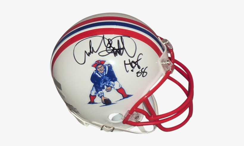 Andre Tippett Autographed New England Patriots Mini - Signed Tom Brady Helmet - Riddell Throwback Authentic, transparent png