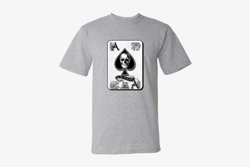 Ace Of Spades Grinning Skull - T-shirt, transparent png