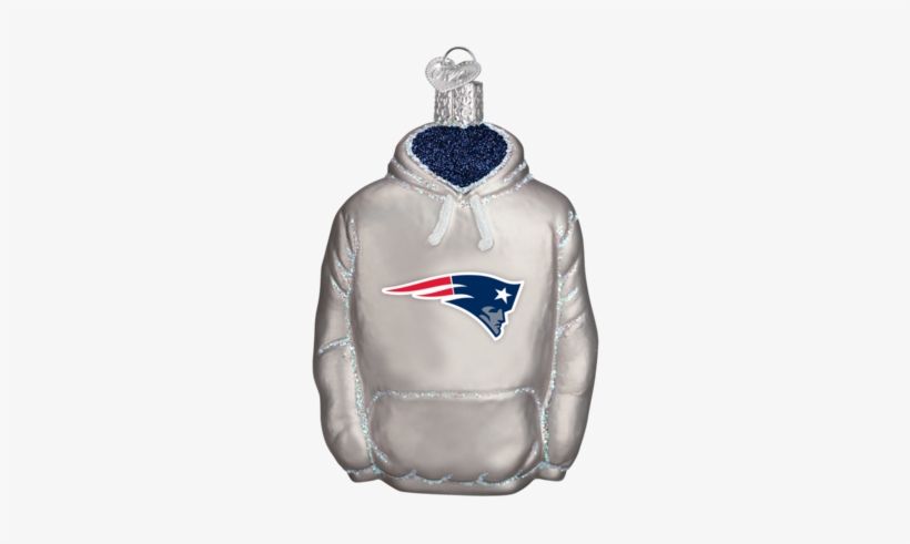 New England Patriots Hoodie - Old World Christmas New England Patriots Hoodie Glass, transparent png