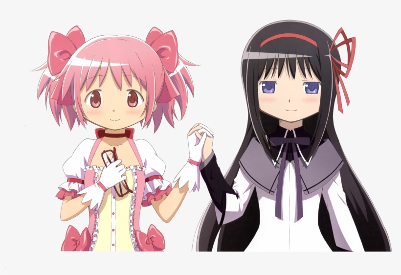Puella Magi Madoka Magica Madoka And Homura Pose2 - Madoka Magica Madoka And Homura, transparent png
