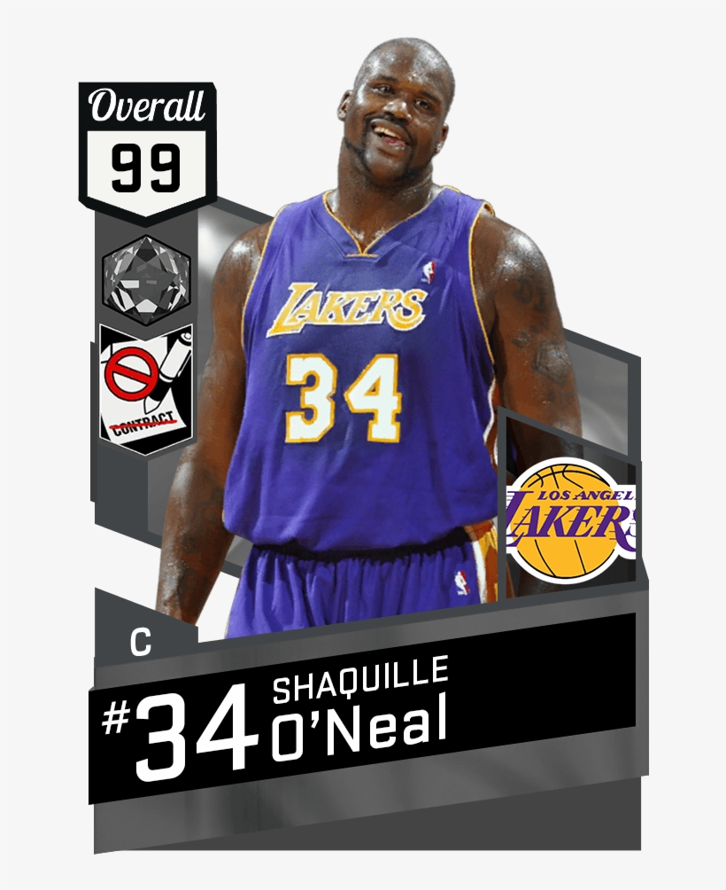 Shaquille O'neal - Nba 2k18 Legend Gold, transparent png