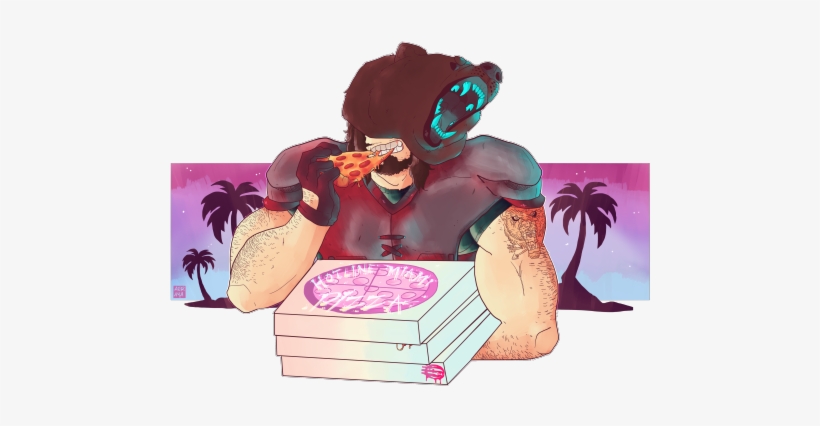 ̗̀smoll Lion ̖́ - Hotline Miami Mark Fanart, transparent png