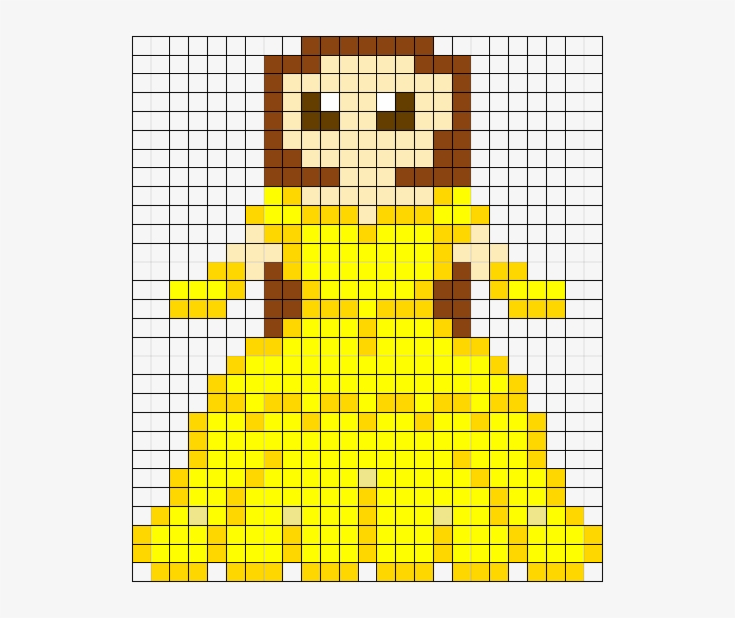 Beauty And The Beast Perler Bead Pattern / Bead Sprite - Belle Perler Bead Pattern, transparent png