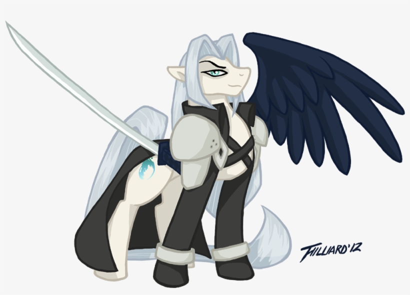Dembai, Clothes, Final Fantasy, Ponified, Safe, Sephiroth, - Final Fantasy Sephiroth Mlp, transparent png