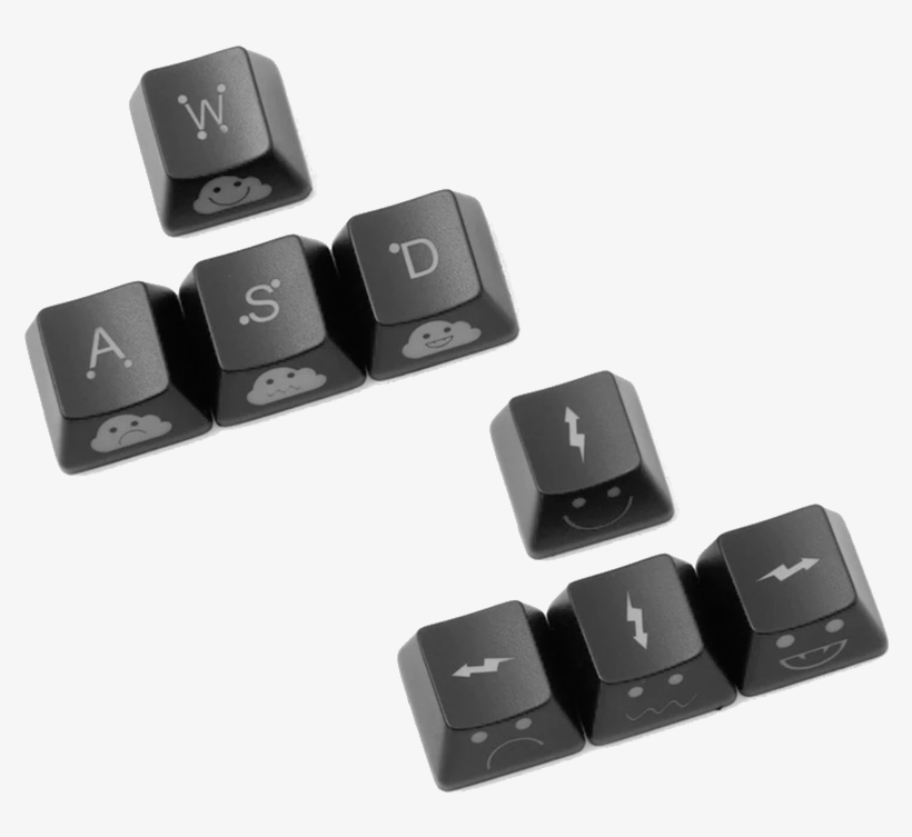 Brilhar Through Novidade Teclas Wasd Seta Laranja Transl - Computer Keyboard, transparent png
