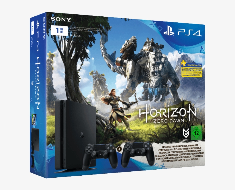 Sony Playstation 4 Slim Konsole 1tb Schwarz Ps4 Pro Horizon Zero Dawn Bundle 786x587 Png Download Pngkit