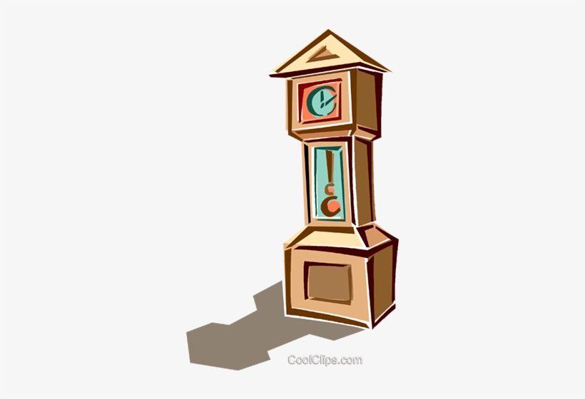 Grandfather Clock Royalty Free Vector Clip Art Illustration - Grandfather Clock Clip Art, transparent png
