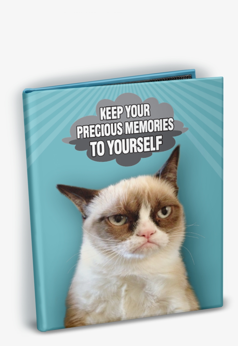 Grumpy Cat "keep Your Precious Memories To Yourself" - Grumpy Cat Mini Photo Album 4"x6" Holds 24 Photos-memories, transparent png