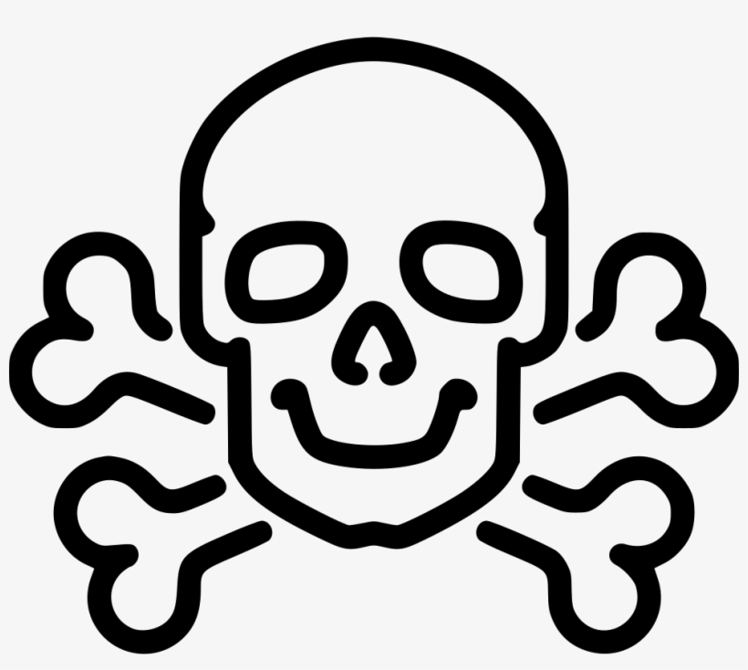 Danger Poison High Voltage Death Skull Jolly Roger - Poison Symbol For Medicine, transparent png