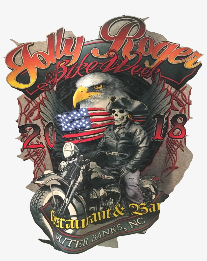 Bike Week T Shirt Jolly Roger Official - Dragon, transparent png