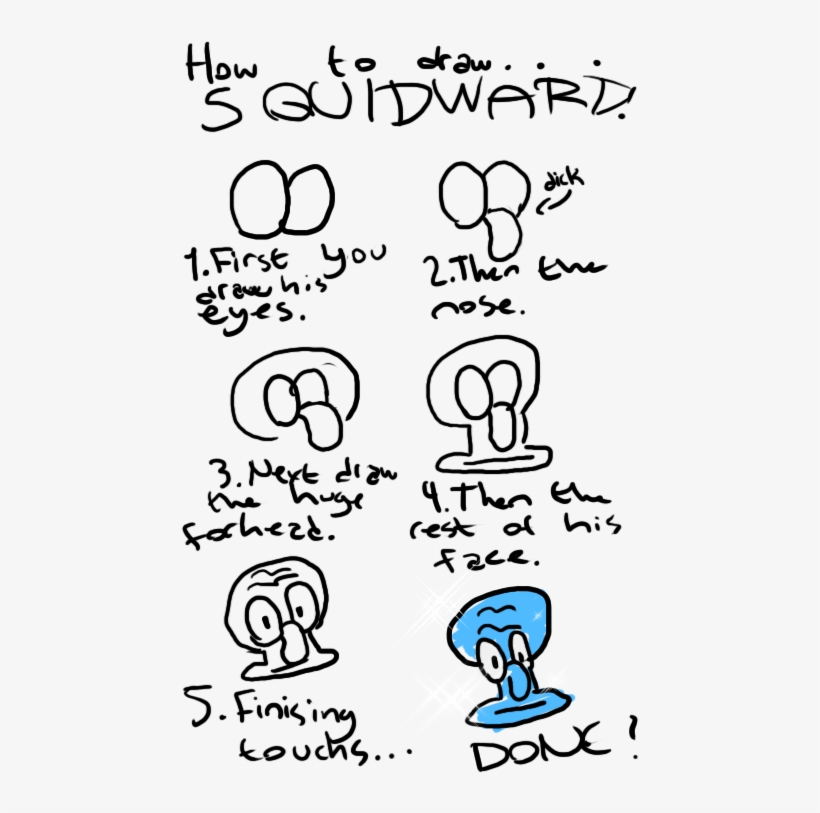 How To Draw Squidward By Skull - Illustration, transparent png