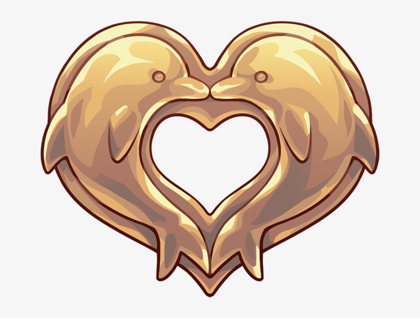 Image Transparent Library Heart By Jostarjo On Deviantart - Dolphin Heart Png, transparent png