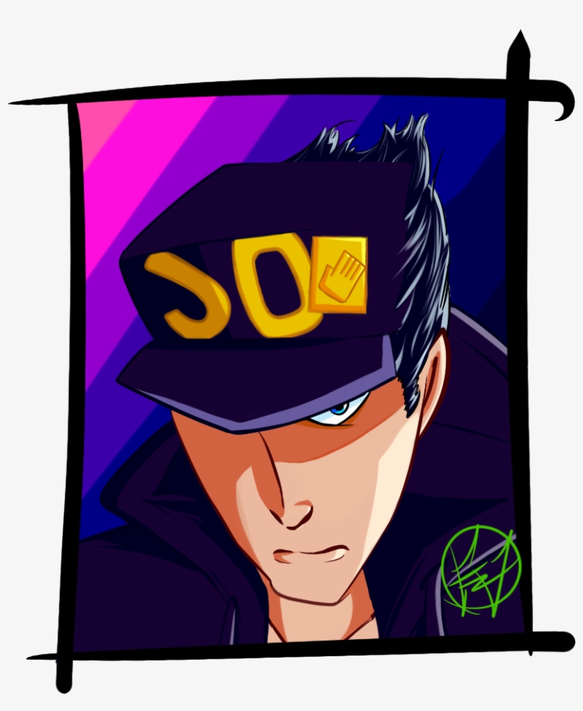 [fanart] Drew A Faceshot For Jotaro - Cartoon, transparent png
