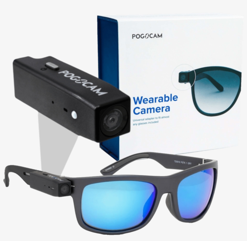 Pogocam Wearable Hd Camera With Foster Grant Pogotrack - Sunglasses, transparent png