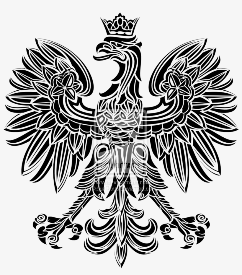 German Flag Eagle Black And White Download - Polish Eagle Line Art, transparent png