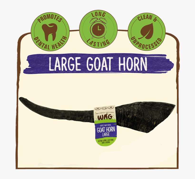 Goat Horn Treats For Dogs Large - Whole Antler Chew - Large Size, transparent png