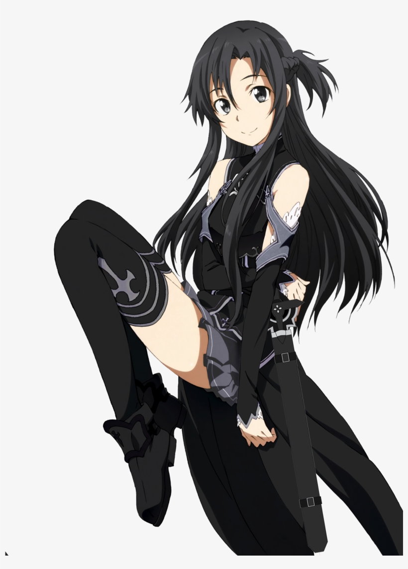 Kirito Female - Asuna Black Hair, transparent png
