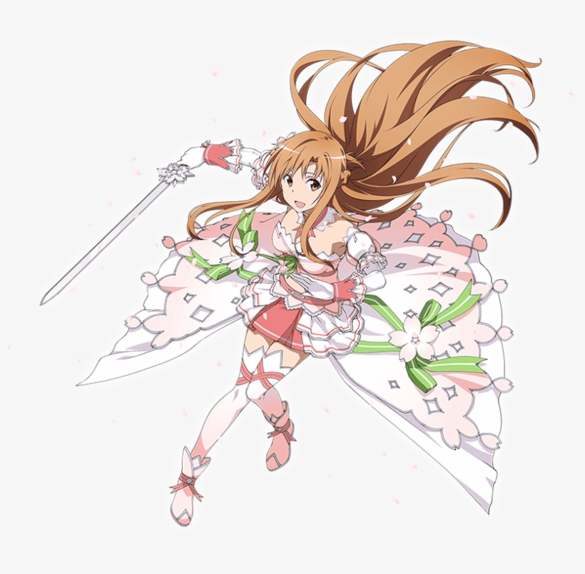 桜舞う乙女 アスナ 6 水 細剣 Sao ソード アート オンライン アスナ 鎧 843x800 Png Download Pngkit