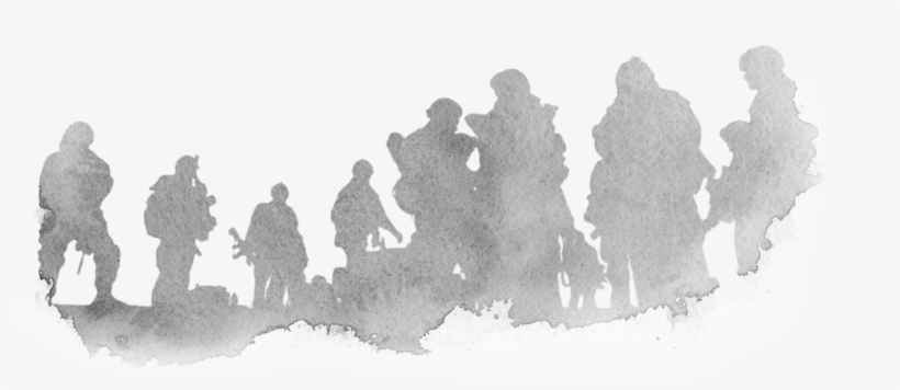 The Unremembered - Silhouetted Soldiers, transparent png