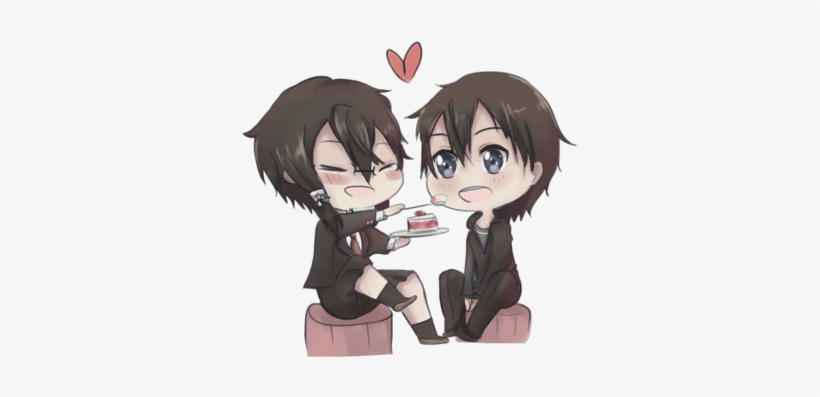 X Kirito Chibi By Pikarty On Deviantart - Kirito X Sinon Chibi, transparent png