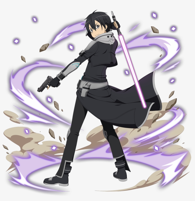 View Fullsize Kirito Image - Sword Art Online Memory Defrag Kirito, transparent png