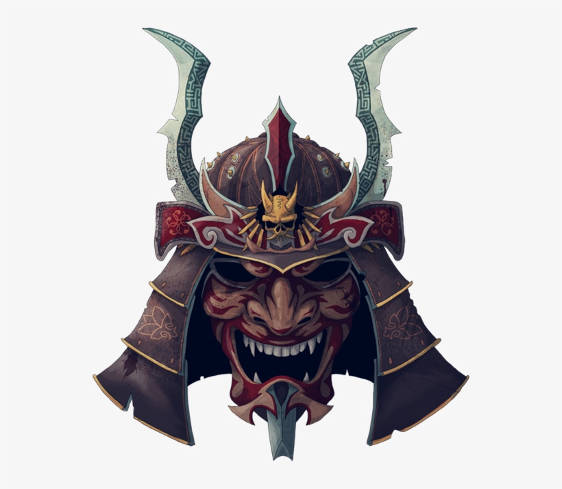 Samurai Helmet Png - Samurai Oni Mask, transparent png