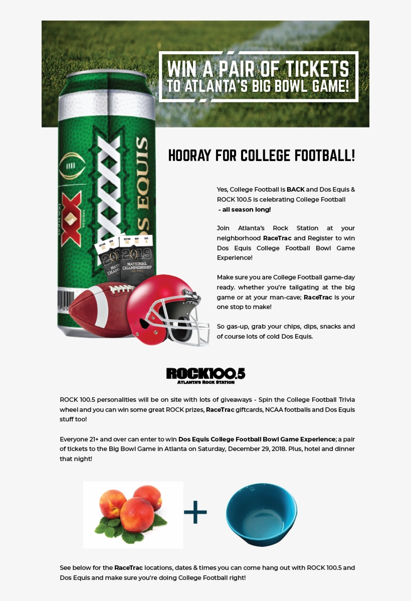 Dos Xx College Football With Racetrac - Vidal Bath Foam Velvet Seansation Pesca E Latte Di, transparent png