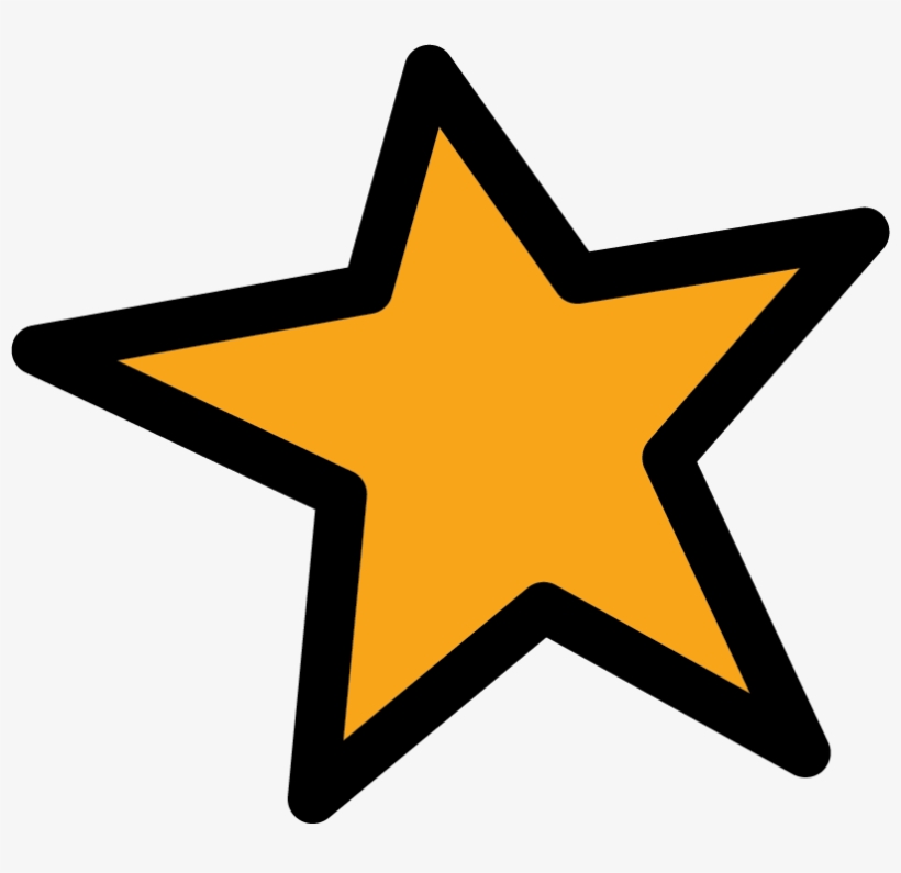 Clipart Star Orange - Clip Art, transparent png