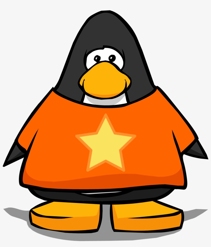 Star T-shirt From A Player Card - Penguin From Club Penguin, transparent png