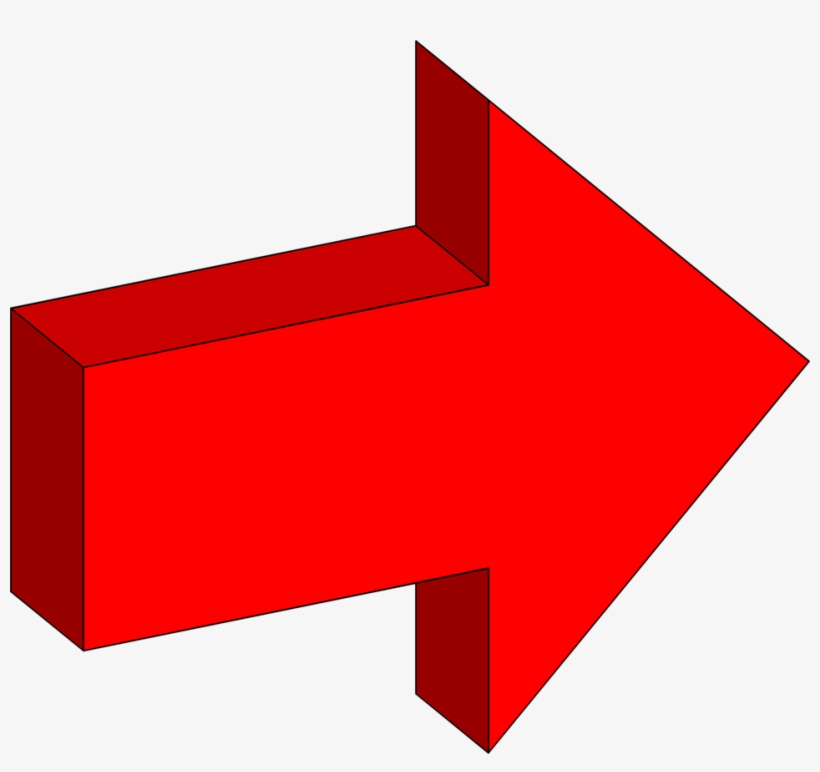 Funky Forward Arrow Drawing - Big Red Arrow Clipart, transparent png
