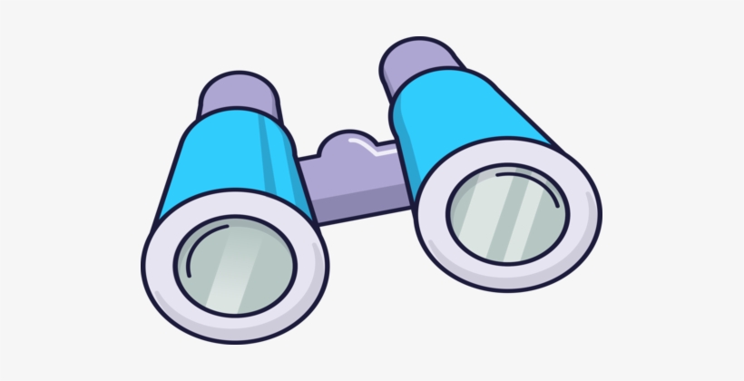 Cartoon Binoculars Purple User Medium - Clip Art, transparent png