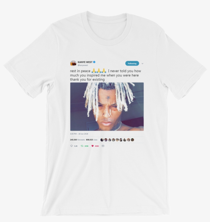 P Xxxtentation, Kanye West Tweet"rip Xxxtentacion" - Kanye West Xxxtentacion Shirt, transparent png