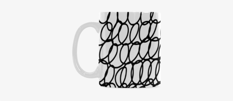 Doodle Circles White Mug - Mug, transparent png