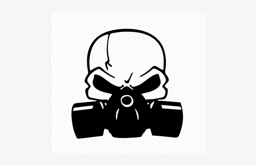 Skull And Gas Mask Decal - Skull With Gas Mask, transparent png