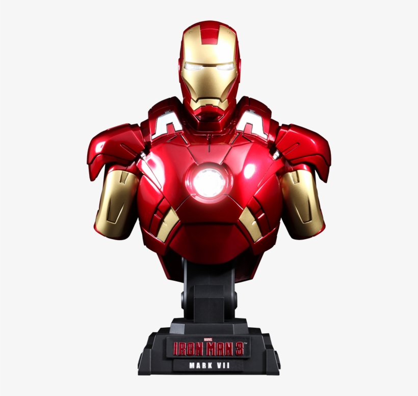 Hot Toys Iron Man Mark Vii Collectible Bust - Iron Man Mark 7 Bust, transparent png