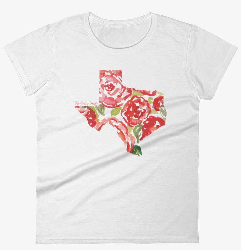 Floral Watercolor Texas Tee - T-shirt, transparent png