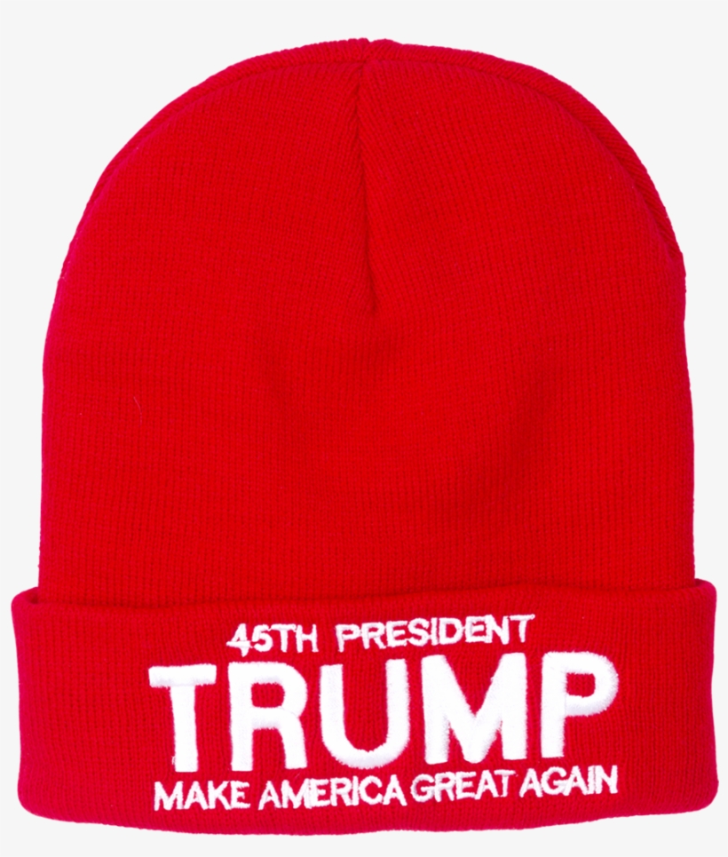 Donald Trump, 45th President, Red Knit Ski Hat Or Beanie, - Beanie, transparent png