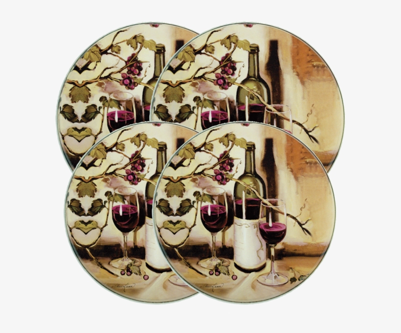 5000 Ripe From The Vine 4-pack Licensed Round Burner - Grapes Round Wine Themed Placemats, transparent png
