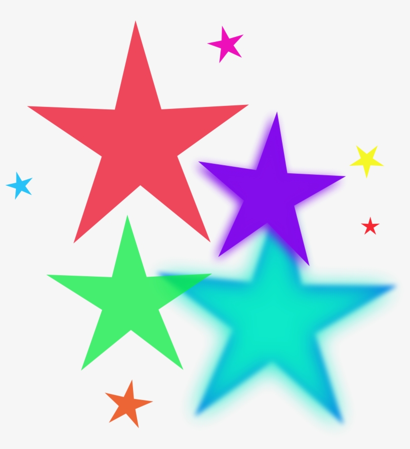 Stars Images Clip Art Birthday Clipart Hatenylo - Colorful Stars Clipart, transparent png