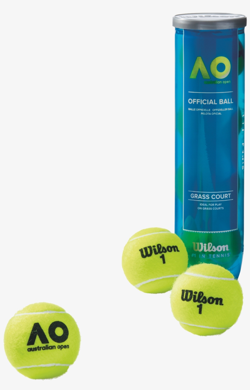 Wilson Ao Tennis Balls - Wilson Australian Open Grass Court Tennis Balls - Can, transparent png