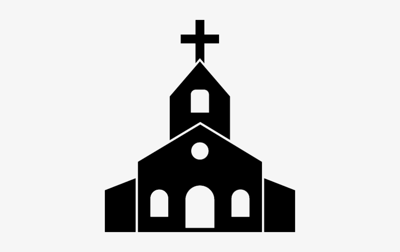 Catholic Church Icon - Church Clipart Black And White - 391x438 PNG