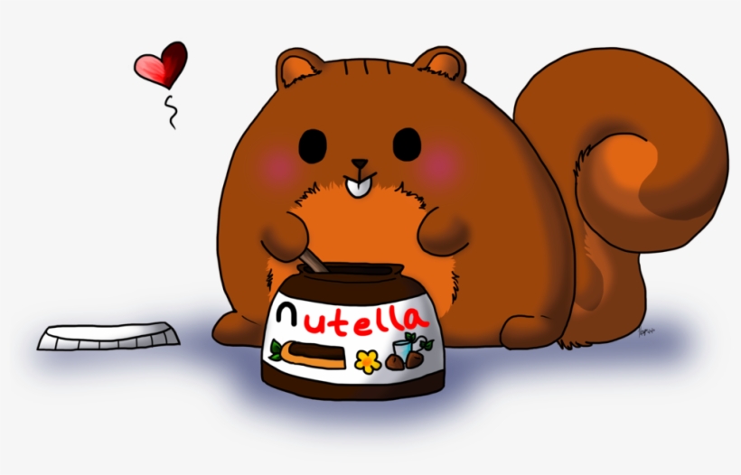 Drawn Nutella Squirrel - Draw A Fat Squirrel, transparent png