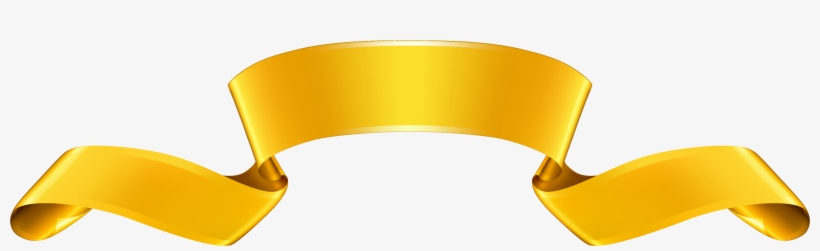Free Png Gold Banner Png Images Transparent - Yellow Gold Ribbon Clip Art, transparent png
