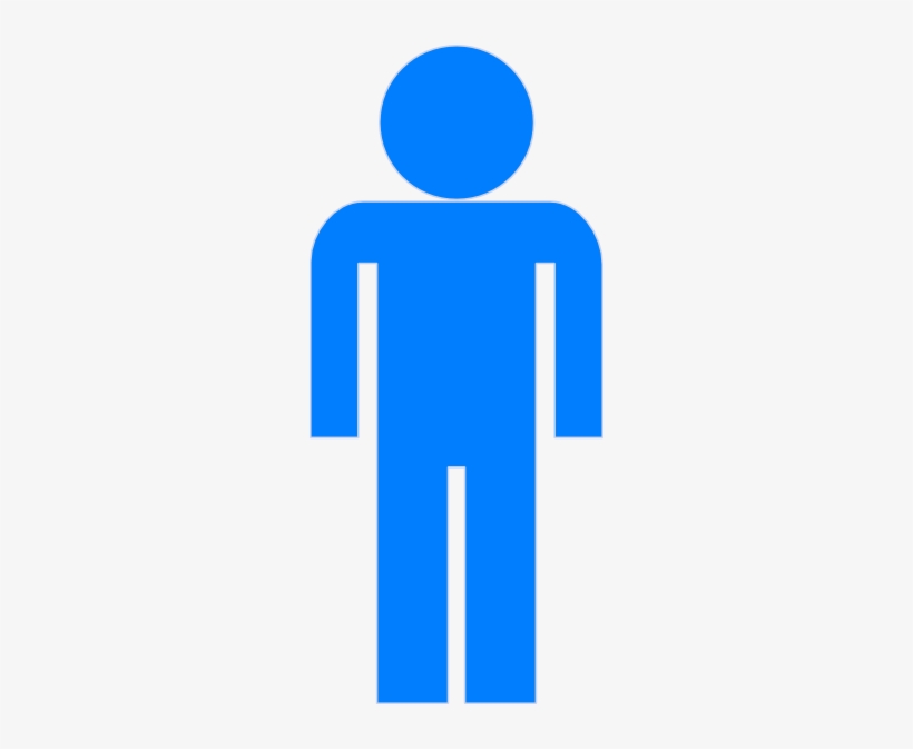 Blue Man Clipart Clip Art At Clker - Boy Bathroom Sign Blue, transparent png