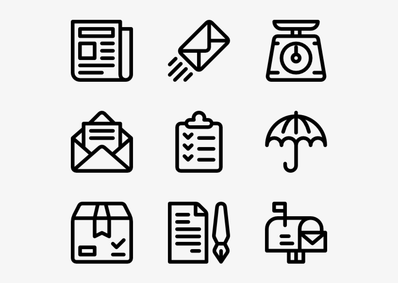 Post Office - Utensils Icon Transparent Background, transparent png