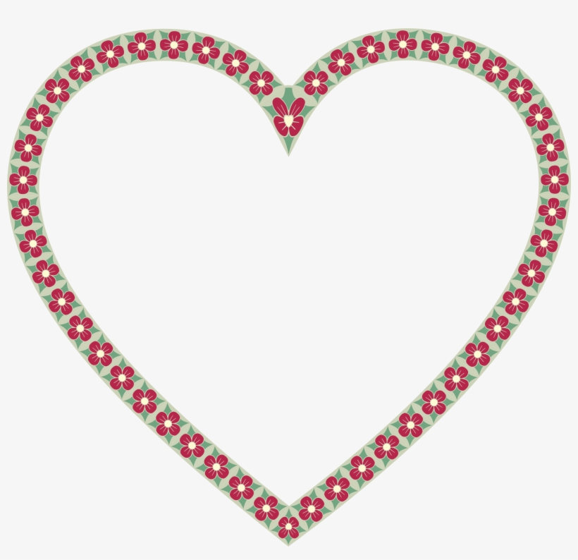 This Free Icons Png Design Of Floral Border Heart, transparent png