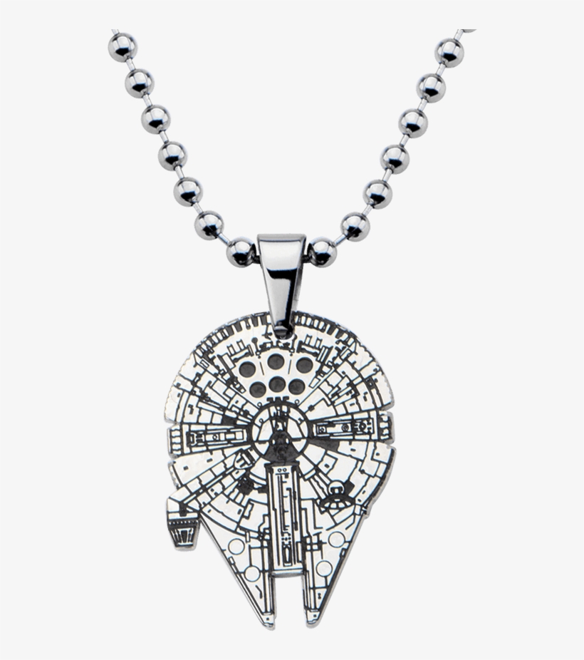 Kids Millennium Falcon Enamel Necklace - Millennium Falcon Necklace Png, transparent png
