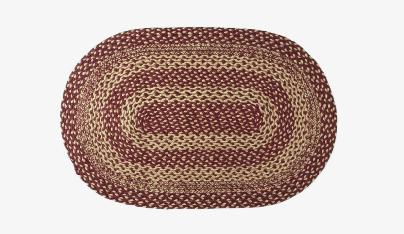 Burgundy Tan Jute Rug Oval 24x36 - Vhc Brands Burgundy (red)/tan Area Rug; Oval 2' X 3', transparent png