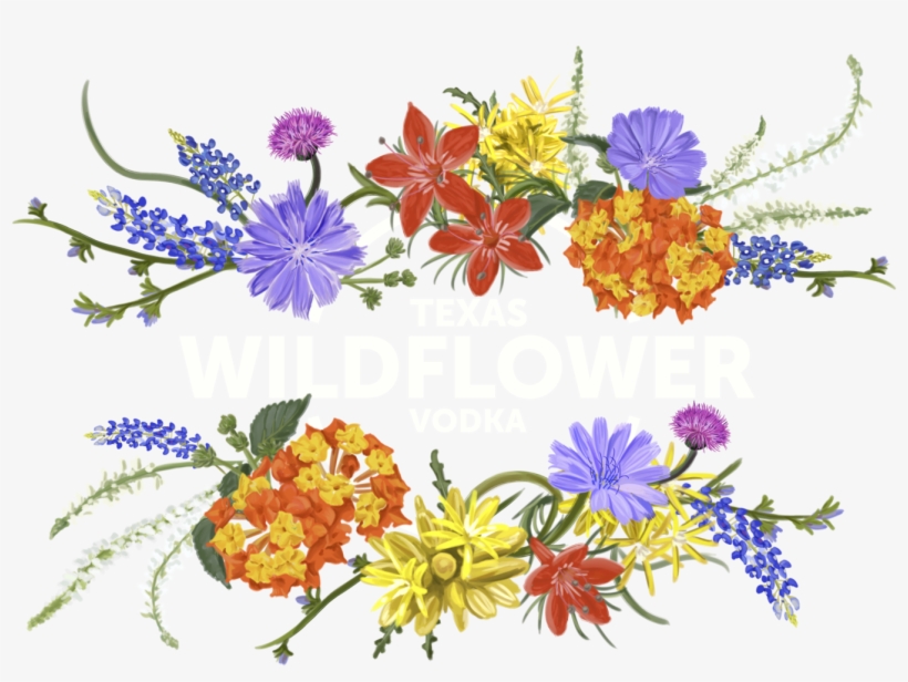 Wildflower Watercolour Flowers Vodka Clip Art - Wildflower Clipart, transparent png